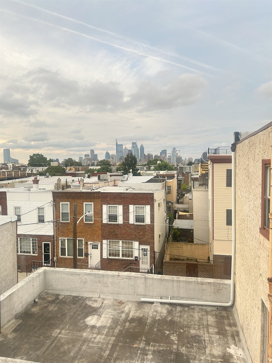 Daytime view toward Center City from the house