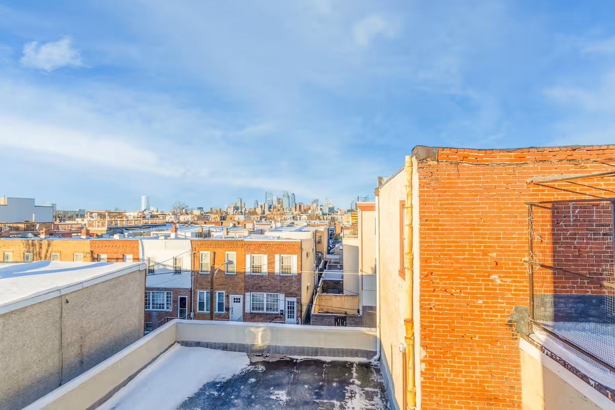 Daytime view toward Center City from the house